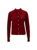 Cárdigan de Punto con Solapa 100% Lana Otoño e Invierno Elegante Ligero Maduro de un Solo Botón Suéter Cómodo Adelgazante para Mujer