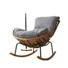 Mecedora, Sillón de Relax, Sofá Perezoso de Ratán para Ocio, Balcón Hogar Sala de Estar Individual, Silla Mecedora de Ratán Langosta de Celebridad de Internet para Exteriores