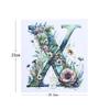 Adesivos de Transferência de Calor Transfronteiriços Transferência de Calor 26 Letras Inglesas Criativo Personalizado Padrão de Estampa de Flores Transferência de Calor Tinta Branca Transferência de Calor