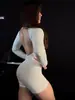 Traje de yoga DF de una pieza sin espalda y manga larga, shorts que levantan los glúteos, ropa deportiva para fitness, alta elasticidad, ajustado al cuerpo, moldeador, mono sin espalda