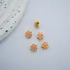 Aleación Electróforesis Alta Precisión Gota de Aceite Agujero Recto Cinco Pétalos Flor de Cerezo Accesorios para Enhebrar Pulsera DIY Cuerda de Mano Accesorios para Collar de Cuerda Roja