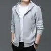 Suéter Cardigan para Hombre Primavera y Otoño Nueva Chaqueta Deportiva con Capucha Chaqueta Holgada Casual con Cremallera Prenda Superior Transpirable