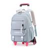 Mochila Escolar com Rodinhas Transfronteiriça de Peixe para Alunos do Ensino Fundamental, Mochila Escolar Leve com Rodinhas, Mochila Infantil que Pode Subir Escadas