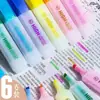 Caneta Fluorescente com Ponta Grossa, Grande Capacidade, Alto Valor Estético, Adequada para Estudantes Destacarem Pontos Chave, Caneta Marcadora Colorida, Caneta para Journaling Colorida