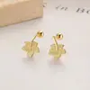 Pendientes Espirales de Hoja de Arce de Plata 925 para Mujer, Pendientes de Moda, Lujo Ligero, Sensación de Gama Alta, Clavos para Hélice de la Oreja, Pendientes de Hoja, Joyería de Nicho