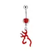Joia piercing de argola para umbigo/piercing para umbigo com design europeu e americano transfronteiriço sexy de pássaro chama infinito zircônia moda minimalista estilo ins