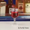 Juguetes de Comida en Miniatura, Copas de Vino Mini, Accesorios Mixtos DIY, Adornos Pequeños de Resina, Juguetes de Copas de Vino, Adornos para Casa de Muñecas