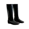 Botas de motocicleta sencillas, botas largas para mujer, versátiles, con diseño interior que aumenta la altura, estilo coreano, adecuadas para otoño e invierno, estilo 2026 delgado y alargado, negro