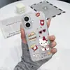 Funda para Teléfono Hamburger Kt Cat Adecuada para Apple 17Pro Iphone16Plus Estilo Chica Suave 15/14 Mascota Linda 13/12 Suave
