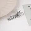 Grampo de Cabelo Elegante com Pérolas para Mulheres, Presilha de Metal com Laço Preto, Presilha Lateral de Alto Padrão, Presilha para Franja, Simples Presilha Bico de Pato