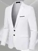Blazer Casual Masculino de Botão Duplo Estilo Coreano Slim Fit Cor Sólida Terno de Negócios Banquete de Casamento Moda Pequeno Terno