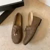 Mocassins planos de camurça retrô para mulheres, novos sapatos slip-on Mary Jane outono-verão 2026, mocassins, sapatos Birkenstock
