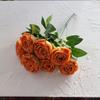 7 Rosas Concubina Imperial Estilo Coreano Ramo de Rosas Pequeño con Mango 7 Rosas Philips Flor de Simulación Hogar Boda Ramo de Rosas