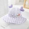 Sombrero de pescador con diseño de conejo de dibujos animados para bebé, estilo coreano, de Ins Fashion Love, gorra de red para niño, comercio exterior