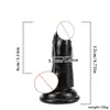 Productos femeninos sensuales, dispositivo de masturbación con forma de pene de cristal simulado, tapón anal con dildo suave manual, juguete sexual transparente