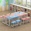 Mesa y Silla para Niños Jardín de Infancia Escritorio de Estudio Colorido Clase de Entrenamiento Clase de Tutoría de Arte Escritorio y Silla para Estudio de Arte
