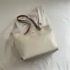 Bolsa Tote Simples Estilo Coreano Nova para Primavera/Verão 2026 para Mulheres Bolsa de Ombro Casual Bolsa de Mão de Grande Capacidade para Mulheres