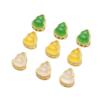Método antiguo anillo de cuentas de calabaza de oro con incrustaciones de jade con agujero pasante accesorios de joyería DIY pulsera hecha a mano accesorios para collar