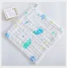 Toalla cuadrada de gasa de burbujas de algodón puro, toalla de babero de seis capas de alta densidad 100% algodón para niños y bebés, toalla facial para bebés