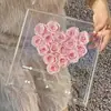 Día de San Valentín Tanabata Caja de Flores de Acrílico Flor Eterna de Amor Caja de Regalo de Confesión para Novia Caja de Almacenamiento de Flores