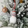 Nuevas decoraciones navideñas, adornos colgantes pequeños de anciano de bosque tejido, muñeco sin rostro, colgante de árbol de Navidad para hombres y mujeres.