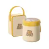 Taza Portátil para Desayuno, Pequeña Lonchera Térmica, Lonchera, Lonchera para Microondas, Taza para Sopa de Acero Inoxidable Grado Alimenticio 316, Lata para Sopa
