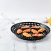 Grelha Antiaderente Personalizada de Aço Inoxidável, Chapa Redonda para Churrasco, Prato para Bife, Chapa Plana, Grelha Dobrável para Uso Externo
