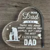Nuevos Adornos Acrílicos Transparentes de Amazon para Papá, Regalo de Cumpleaños del Día del Padre, Bendiciones, Decoraciones de Escritorio