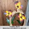 Flores artificiales de orquídea iris de tres puntas, accesorios para arreglos florales de boda, venta al por mayor para fotografía, decoración de estudio, accesorios para rodaje de proyectos