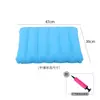 Almohada inflable de PVC con flocado, cómoda para viajes, camping, trenes, aviones, cintura y espalda, de cuero.