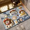 Alfombrilla de Baño de Dibujos Animados 3D, Felpudo Resistente a la Suciedad y Fácil de Limpiar para la Entrada del Baño, Alfombrilla Doméstica Absorbente de Agua de Diatomeas