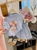 Estilo Novo de Verão 2025 Roupas Fofas de Manga Curta e Shorts Estilo Coreano Conjunto de Duas Peças Fashion e Fresco