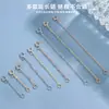 Pulseira Colar de Prata S925 Corrente de Extensão Estendida Banhada a Ouro 18K Ouro Rosé Corrente Feminina Corrente de Clavícula Corrente de Cauda