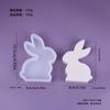 Molde de silicona para velas de aromaterapia con forma de conejo de dibujos animados, adornos de animales de yeso, decoración del hogar, repostería