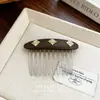 Peine de Cruz con Pedrería Dulce y Fresco, Peine de Pelo Retro de Cuero a la Moda, Accesorio para el Cabello, Pasador, Pinza para el Cabello