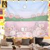 Tela Colgante de Fondo Rosa de Dibujos Animados Femenina Decoración Cálida para Dormitorio Cubierta de Tela Colgante para Cabecera Transformación Tela Colgante