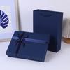 Caja de Regalo Caja Vacía Camisa Bufanda Álbum de Fotos Caja de Embalaje Cuadrada Azul Caja de Regalo de Negocios Simple Caja de Embalaje para Bufanda Grande