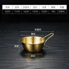 Tazón para Vino de Arroz Coreano de Acero Inoxidable 304, Tazón Dorado para Bocadillos con Asa, Tazón Especial para Arroz para Restaurante, Tazón para Sazonar y Preparar