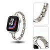 Correa universal Apple para reloj iWatch 12ª generación S11/12/1098 pieza curva fila única brazalete de metal de circonio incrustado con diamantes