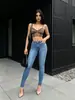 Jeans pitillo elásticos de fábrica para mujer, lavado azul claro, corte ajustado, que realzan la figura, pantalones tipo lápiz ajustados, venta al por mayor transfronteriza