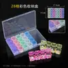 Caixa Organizadora de Acessórios para Nail Art 12 Compartimentos 6 Compartimentos 28 Compartimentos Caixa Organizadora Dividida Caixa Plástica Vazia Ferramenta de Armazenamento para Unhas