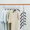 Cabide de Cinco Camadas Sem Costura para Camisetas e Camisas, Armazenamento Doméstico, Empilhável, Multicamadas, Economizador de Espaço, Cabide Antiderrapante