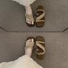 Sandalias de cuña únicas estilo bohemio francés sin cordones para mujer, adecuadas para usar al aire libre, vacaciones de verano 2026 y para combinar con vestidos