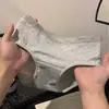 Roupa íntima de algodão jacquard escovado cinza para outono e inverno para mulheres, emenda sem costura, cintura média, entrepernas estendida, roupa íntima de algodão para mulheres