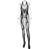 Ty0050 Estilo Europeu e Americano Lingerie Sexy Sem Costura Strass Transparente Jacquard Gola Halter Renda Abertura na Virilha Bodystocking Meias Arrasto