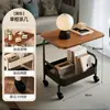 Estante con Carrito de Escritorio Multicapa Móvil para Sala de Estar del Hogar Estante de Exhibición de Snacks para Sofá Estante de Almacenamiento de Mesita de Noche