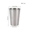 Taza pequeña de vino de acero inoxidable para viajes transfronterizos, taza de vino portátil para acampar al aire libre, taza simple de 500 ml para bebidas frías para uso doméstico