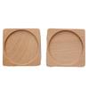 Posavasos de madera cuadrado de haya, tapete de madera para taza de té, tapete aislante de nogal, porta té, tallado y grabado