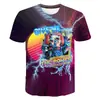 Comércio Transfronteiriço de Halloween Camiseta Estampada 3D Masculina para Adultos Adolescentes Camiseta Masculina de Manga Curta