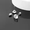 Aretes de Acero Inoxidable de Cuatro Garras con Circonita Se Pueden Combinar con Bolas Redondas, Cilindros y Discos, Aretes de Hélice de Acero de Titanio, Joyería para Piercing de Mujer al por Mayor